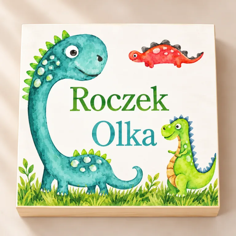 Drewniana Skrzyneczka na Pieniądze na Roczek – Prezent na 1 Urodziny